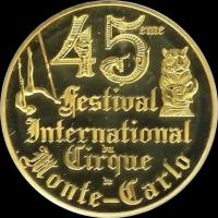 Medaille du 45e Festival du Cirque Medaille du 45e Festival du Cirque